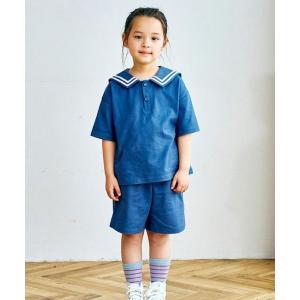 セットアップ すぐおしゃれセーラーＴシャツ＆ショートパンツセット キッズ 子供服 男の子 女の子｜ZOZOTOWN Yahoo!店