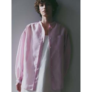 ブラウス シャツ オーガンジーシャツ レディース