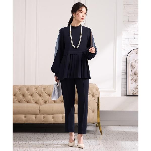 「DRESS PLUS」 セットアップ S ネイビー レディース