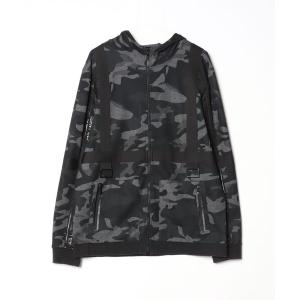 「KARL LAGERFELD」 ジップアップパーカー L ブラック メンズ