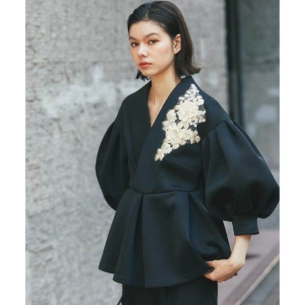 「SMILE ORCHID」 長袖カットソー L ブラック レディース