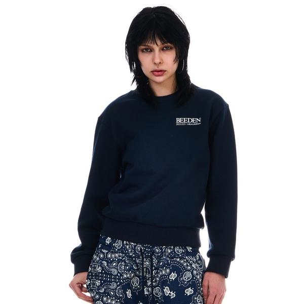 「BEEDEN」 スウェットカットソー FREE ネイビー レディース