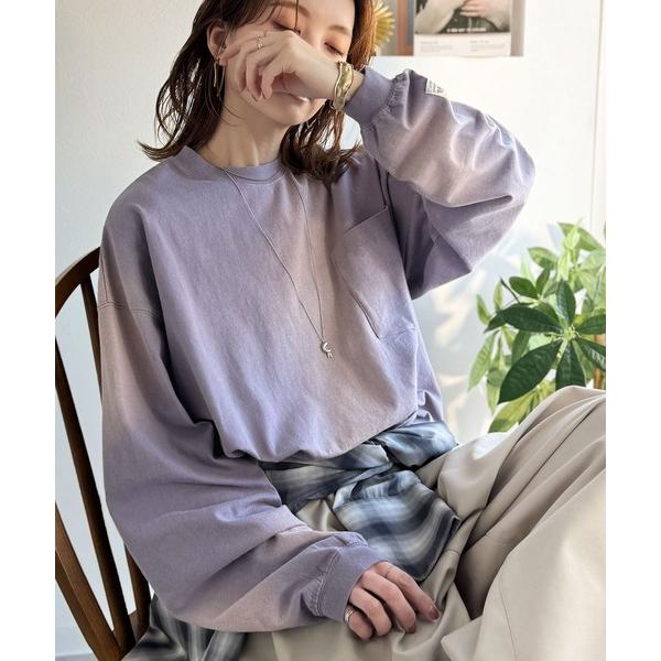 「Java」 長袖カットソー LARGE パープル レディース