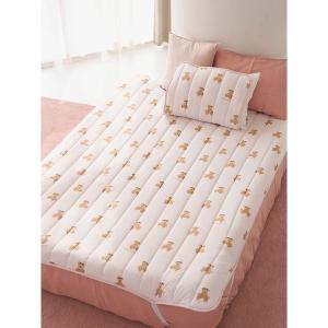 ベッド 寝具 「Sleep」「接触冷感」サマーベア柄敷きパッド（セミダブル）