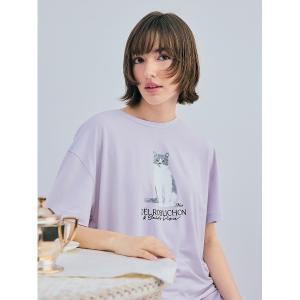 パジャマ ルームウェア 「JOEL ROBUCHON」「持続冷感」CATプリントTシャツ レディース