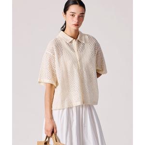 ブラウス シャツ INDIA INDUSTRY | フラワーレース 半袖シャツ WOMEN レディース