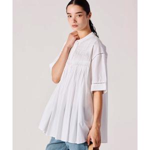 ブラウス シャツ INDIA INDUSTRY | コットンポプリン ピンタックシャツ WOMEN レディース