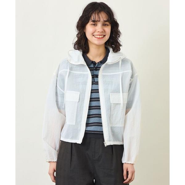 ブルゾン アウター GREY LABEL シアーフーデットブルゾン レディース