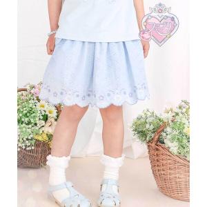 スカート 「スラプリ」スカラップレースビジュー付きスカパン(90~130cm) キッズ 子供服 女の子