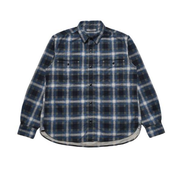 シャツ MINEDENIM (マインデニム) Plaid Print Flannel Work SH...