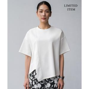 tシャツ 半袖 「WEB限定」 ライトダンボール イレギュラーヘムプルオーバー レディース