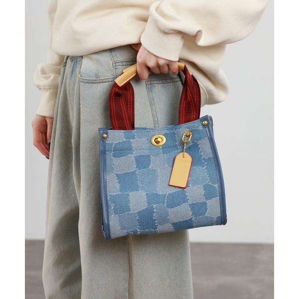 トートバッグ デニム パッチワーク 2WAY トートバッグ レディース
