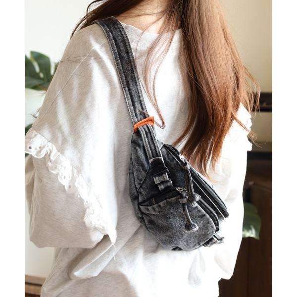 ウエストポーチ ウエストバッグ ウォッシュデニム ウエストポーチ　ボディバッグ レディース