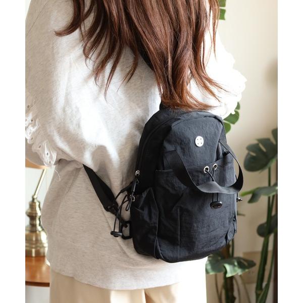 デイバック リュック ドローストリング ナイロン ミニバックパック レディース