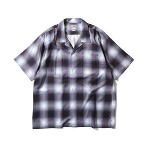 HOUSTON（ヒューストン） シャツ インディゴへリンボーンオンブレ