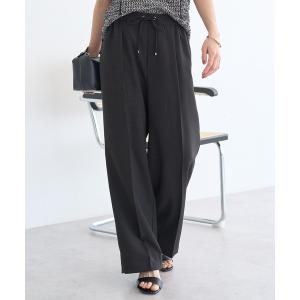 パンツ 「セットアップ対応」リネンライクリラックスパンツ レディース