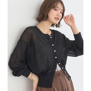 カーディガン 「接触冷感」ボタンアソートクルーネックカーディガン レディース