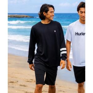ラッシュガード 「Hurley:ハーレー」ロゴラッシュガード　UPF50+×速乾×遮熱機能　RASH ICON BLOCK PARTY LS TEE メンズ レディース