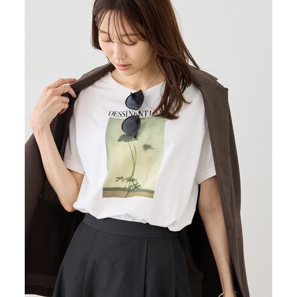 tシャツ 半袖 RENUロゴ＆フォトアソートプリントTシャツ/UVカット・接触冷感・イージーケア レ...