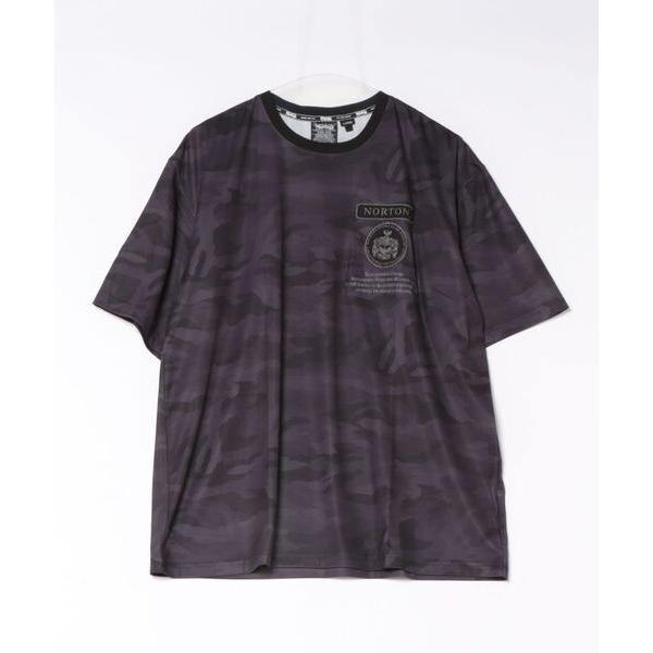 tシャツ 「Norton/ノートン」カモフラージュ柄 ワッペン バックロゴ クルーネック 半袖Tシャ...