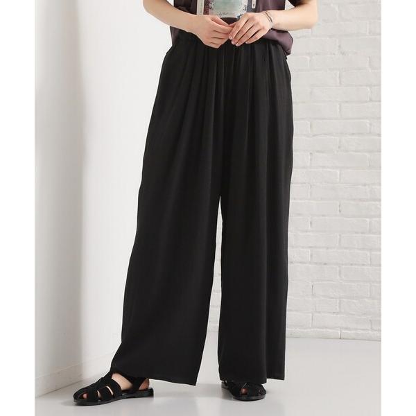 パンツ さらりと心地よい リネンライクワイドパンツ レディース