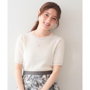 index（インデックス） ニット セーター ミニフリル衿付きポロニット
