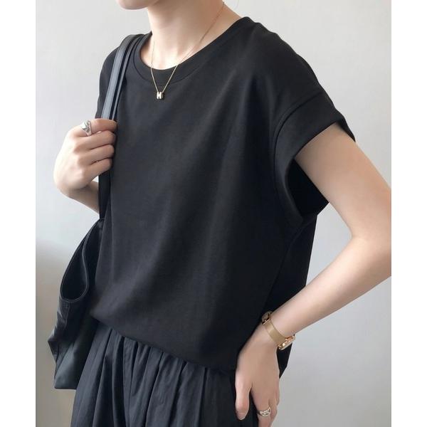 tシャツ 半袖 クルーネックフレンチスリーブTシャツ レディース