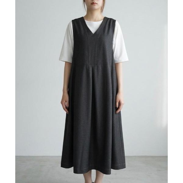 ジャンパースカート 「後ろ姿まで可愛い/体型カバー/ロングシーズン」バックフリル デニムジャンパース...