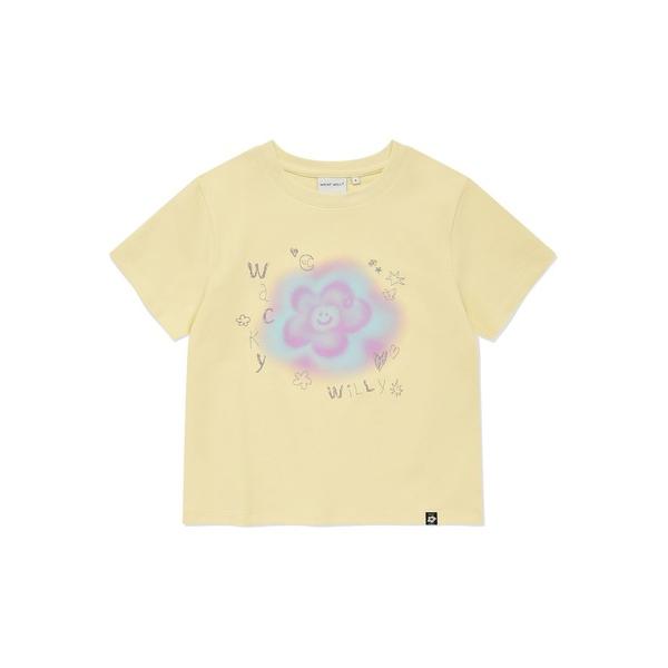 tシャツ 半袖 WOMEN'S BLUR LILY SEMI-CROPPED SHORT SLEEV...