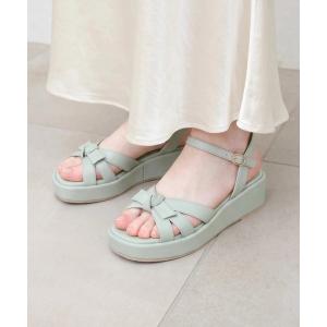 厚底 サンダル 「26春夏」リボンストラップ厚底サンダル(0629) レディース