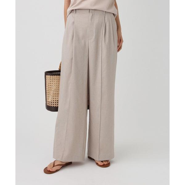 スラックス パンツ 「多機能素材」リネンライクパンツ レディース