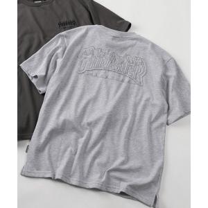 tシャツ 「70」「THRASHER/スラッシャー」別注 ミニ裏毛 ファイヤーエンブレム ハートロゴ刺繍 スウェットTシャツ「セットアップ可能」