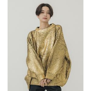 「MECRE」 長袖ニット FREE ゴールド レディース
