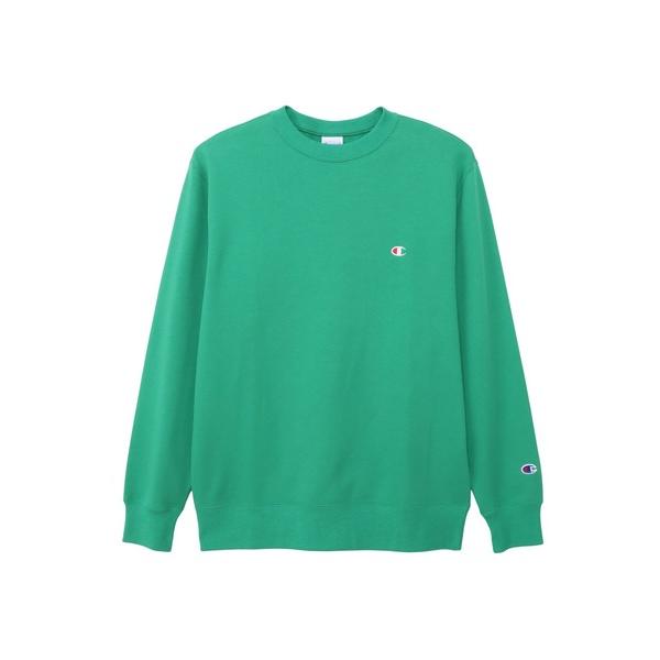 「Champion」 スウェットカットソー MEDIUM グリーン メンズ