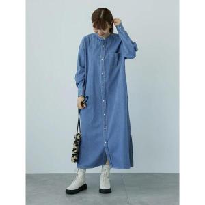 「Lugnoncure」 長袖ワンピース F ブルー レディース