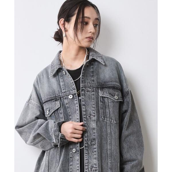 「CHIC STYLE」 デニムジャケット 2 グレー レディース