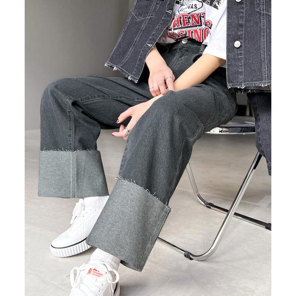 「ms+ ideal」 「classicalelf」デニムパンツ LARGE ブラック レディース