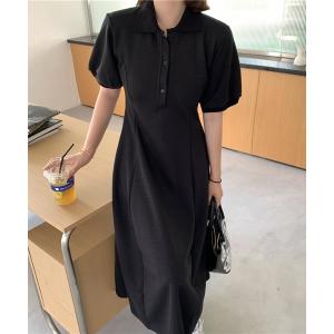「AMOUR BOX」 半袖ワンピース MEDIUM ブラック レディース