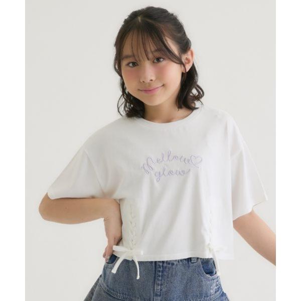 tシャツ アソート柄レースアップ半袖Tシャツ キッズ 子供服 女の子