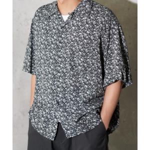 シャツ TOWNCRAFT / タウンクラフト PRINTED LOOP COLLAR SS SHIRT 総柄 半袖 オープンカラーシャツ