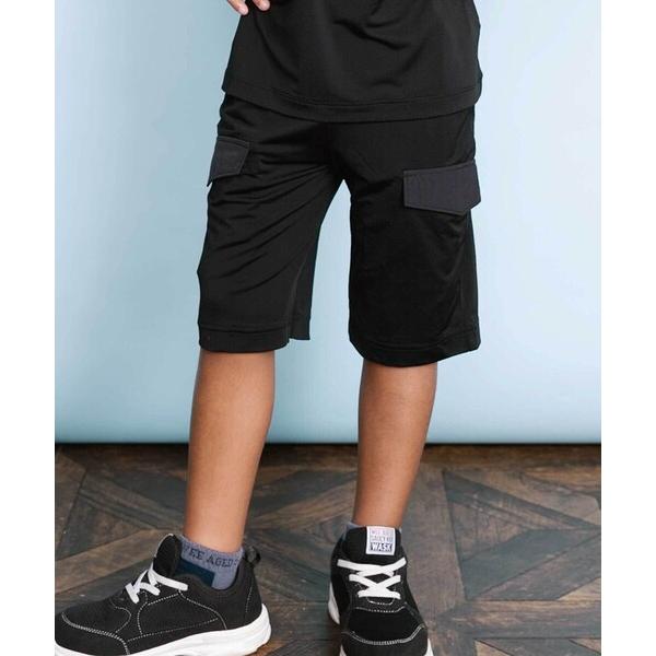 パンツ 「接触冷感」5.5分丈 ナイロンフラップポケットパンツ キッズ 子供服 男の子