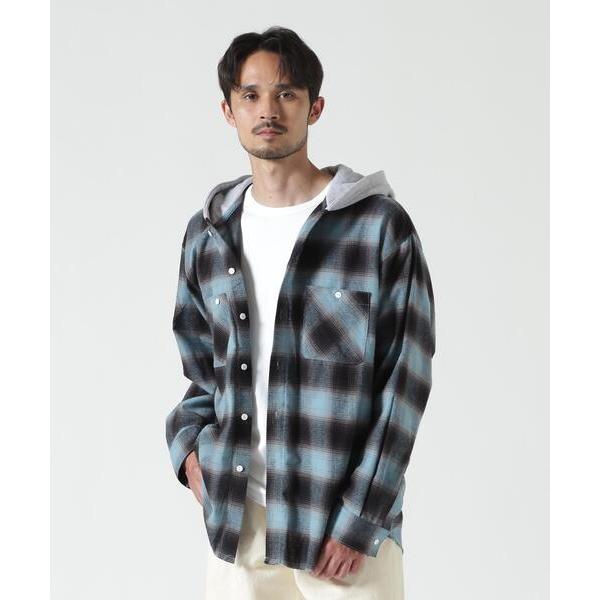 シャツ RENOVA/レノバ CUT SEAM HOODED SHIRTS メンズ