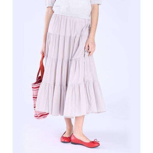 スカート コットン フォーティアード スカート