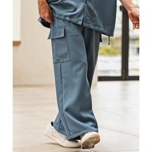 ワイドパンツ カーゴパンツ mp14968- Polyester Tropical Cargo Pants カーゴパンツ(S65126cmb) メンズ