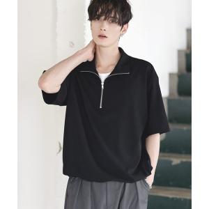 tシャツ 「26SS」梨地ハーフジップドローコードTシャツ メンズ レディース