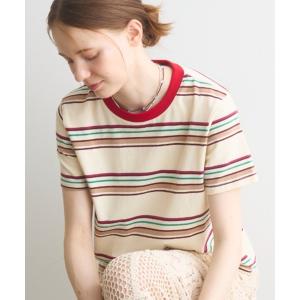 tシャツ マルチボーダーショートスリーブTシャツ レディース