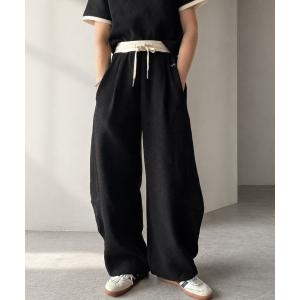 ワイドパンツ スウェットパンツ ジャージ 「AYA×クラシカルエルフコラボ」心地よいリラックス素材に、トレンドのボリュームシルエットが映える♪ウエスト…