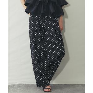 パンツ ドットデシン コクーン イージーパンツ レディース