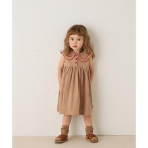ワンピース 配色パイピングセーラーカラーワンピース キッズ 子供服 女の子