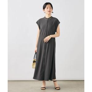 ワンピース 半袖 「WEB限定」ウォッシャブルジョーゼットワンピース